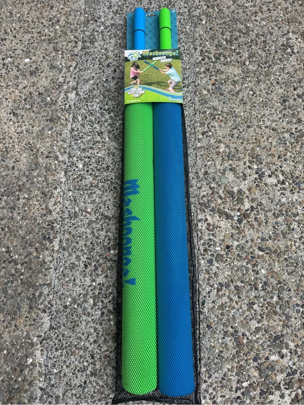 TOYSMITH Mashoonga Foam Warrior Sabers - Blue & Green Duel Set - Picture 3 of 3